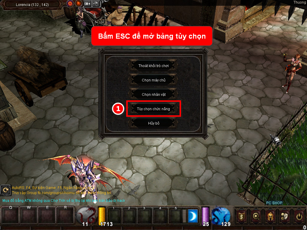 Chức năng chính của Game MU Thiên Sơn